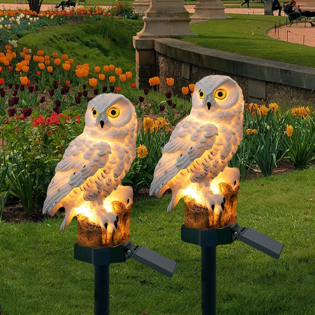 Solar Owl Garden Pathway Stake Light