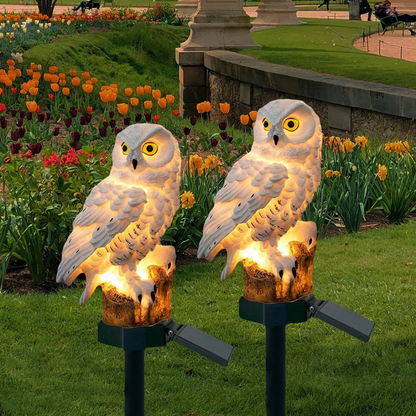 Solar Owl Garden Pathway Stake Light