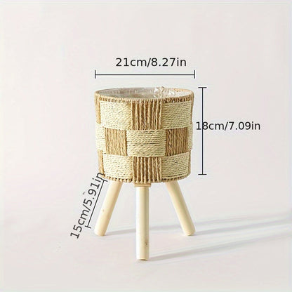 Bamboo Woven Flower Stand