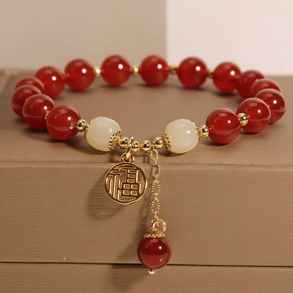 Red Natural Stone Bracelet