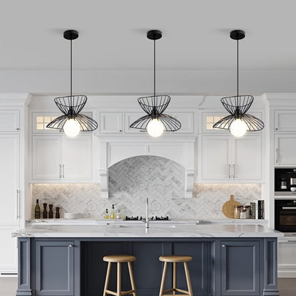 Retro Adjustable Black Pendant Light