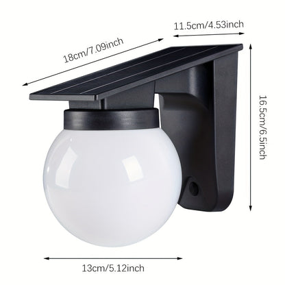 Solar Globe Dimmable Outdoor Wall Light