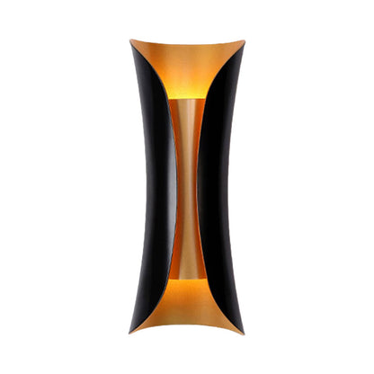 Modern Curl Black Metal Wall Sconce