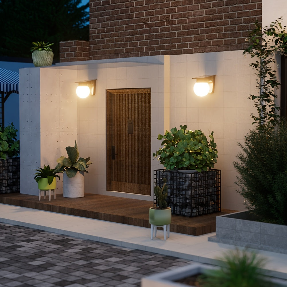 Solar Globe Dimmable Outdoor Wall Light