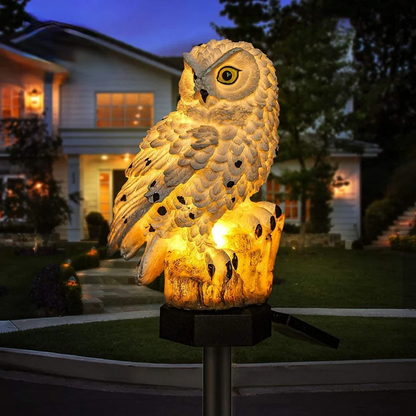 Solar Owl Garden Pathway Stake Light