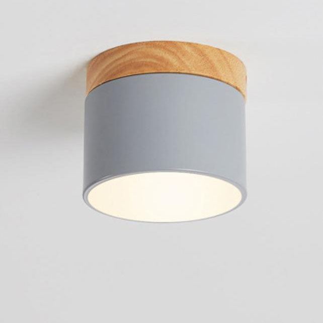 Scandinavian Macaron Wood LED Ceiling Light