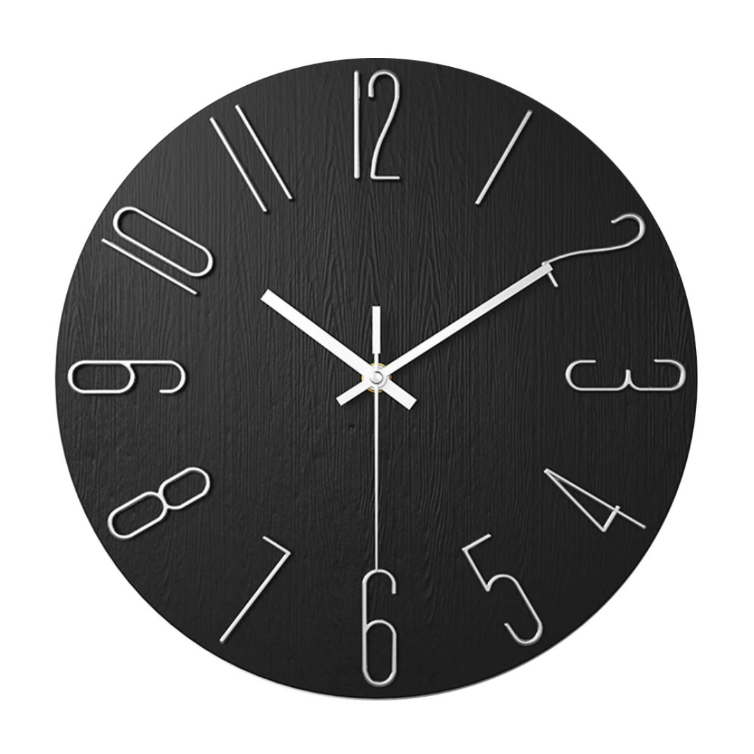 Noble Minimalist Wall Clock with Gold Numerals