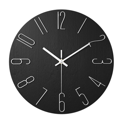 Noble Minimalist Wall Clock with Gold Numerals