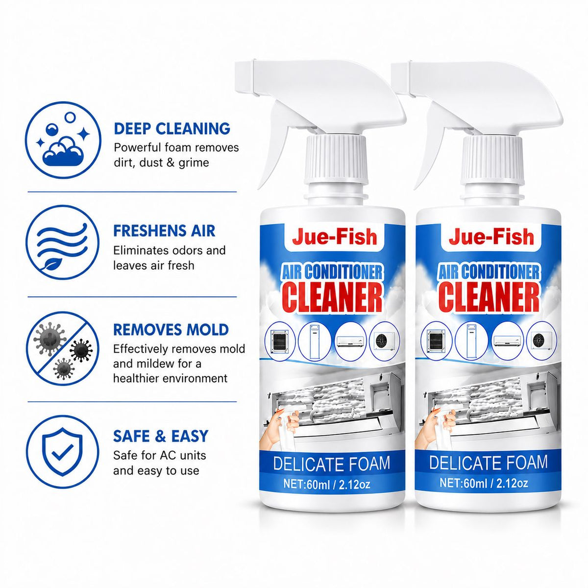 AC Cleaner Foam Spray 2 Bottles