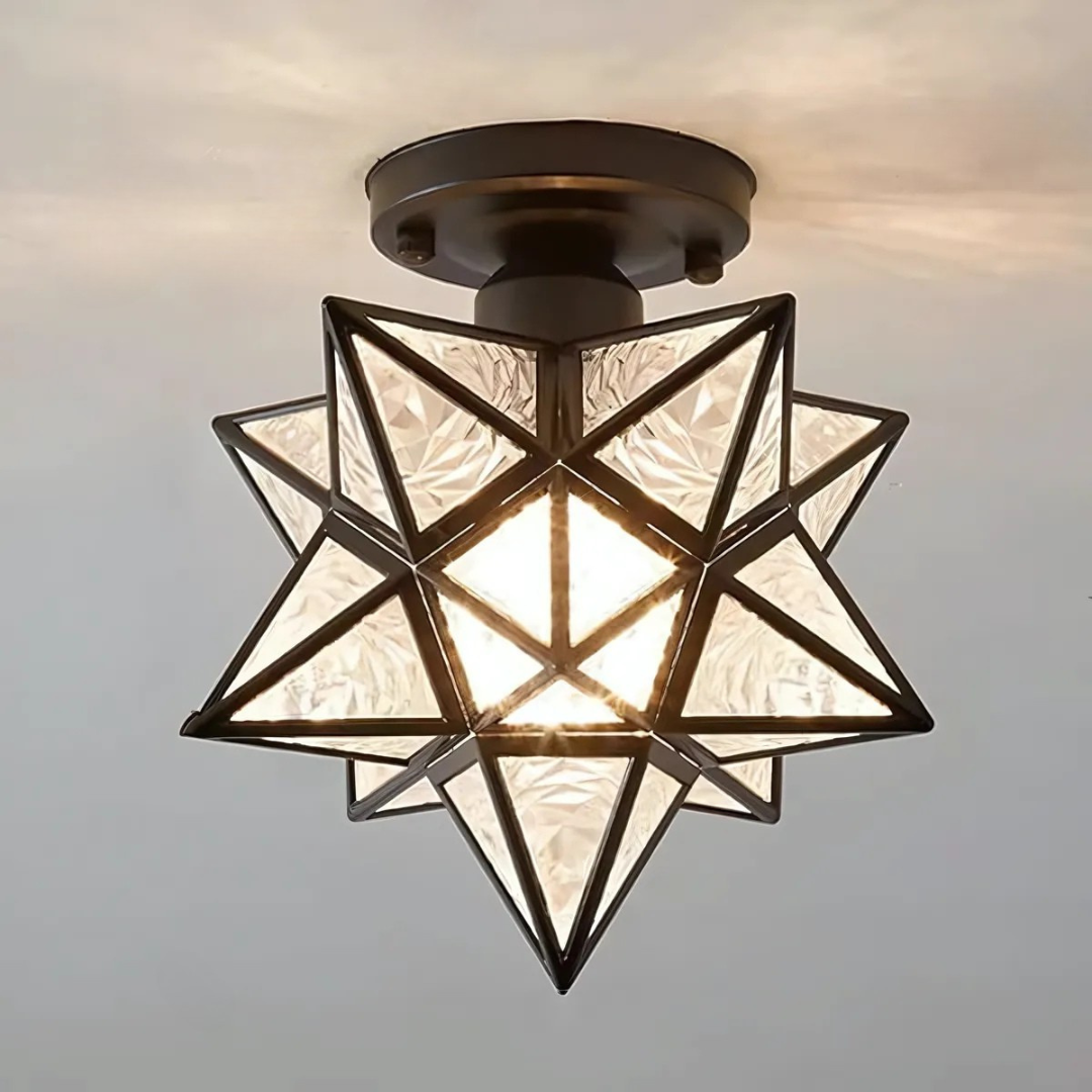 Xelio Geometric Star LED Ceiling Lamp