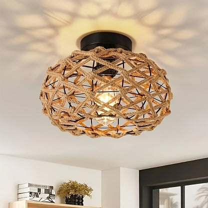 Hemp Rope Bohemian Ceiling Light