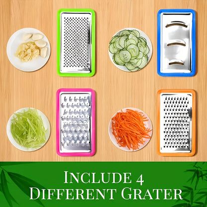 Bamboo Board with Trays and Graters