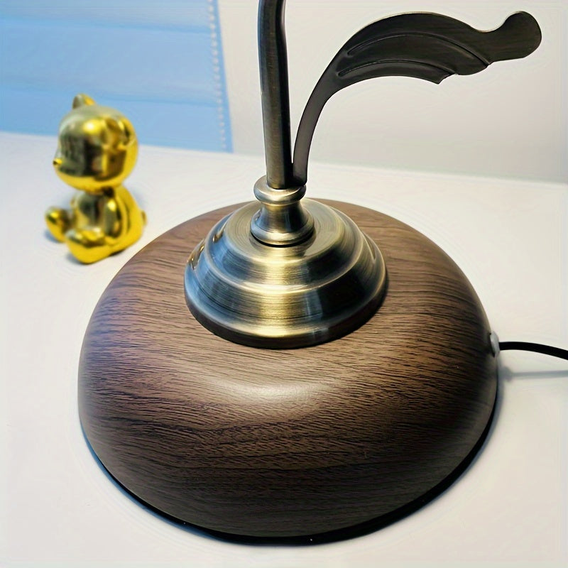 Vintage Brass Goose Neck Table Lamp