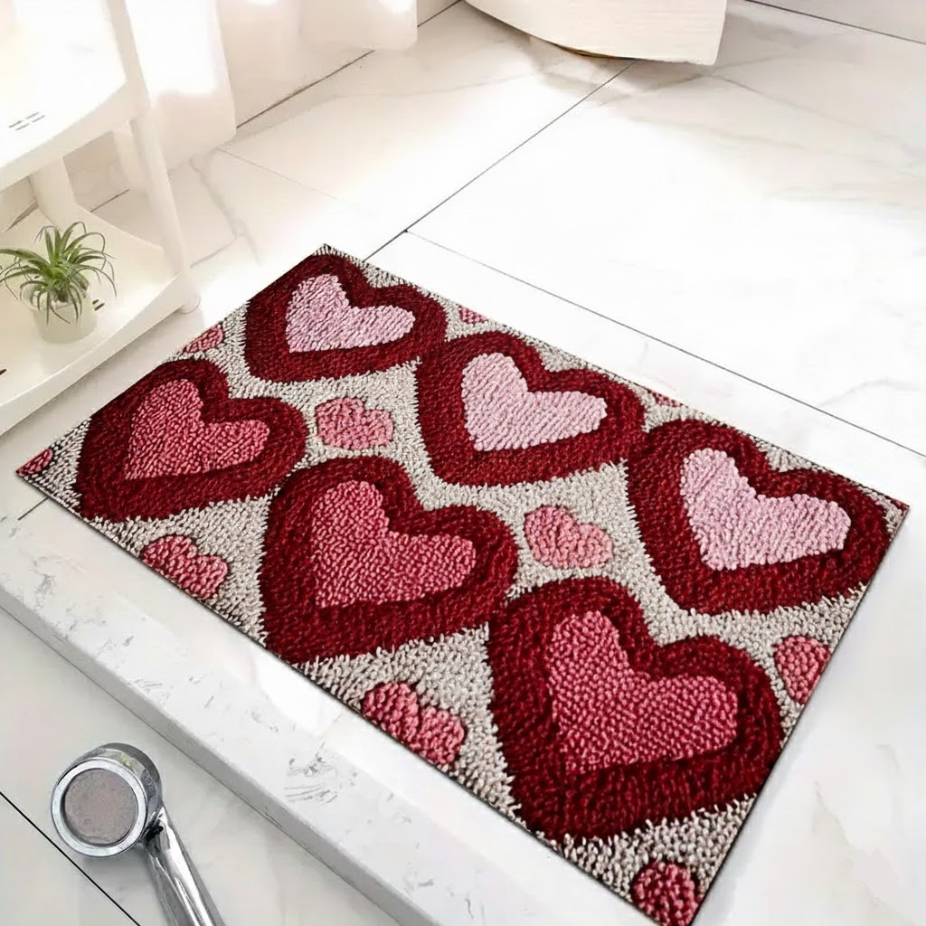 Heart Pattern Non-Slip Doormat