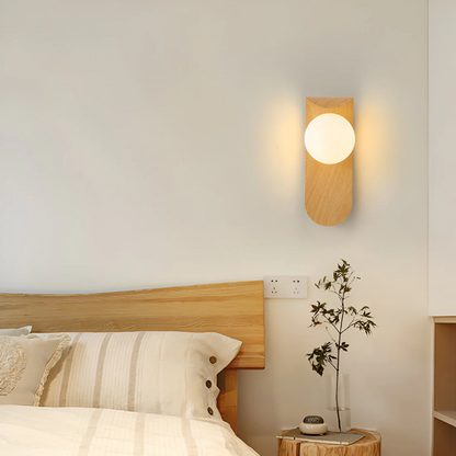 Icar Scandinavian Wooden LED Wall Lamp