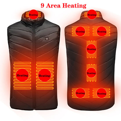 Women's USB Heated Vest, Black S to 4XL