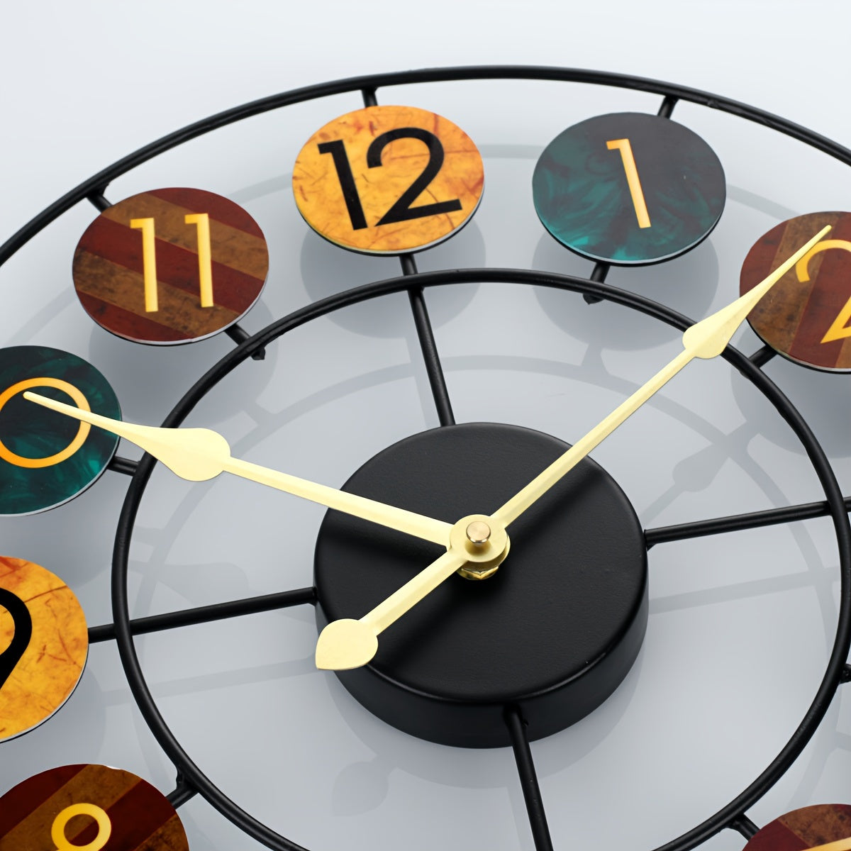 Retro Iron Colorful Wall Clock