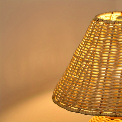 Bamboo Woven USB Desk Lamp