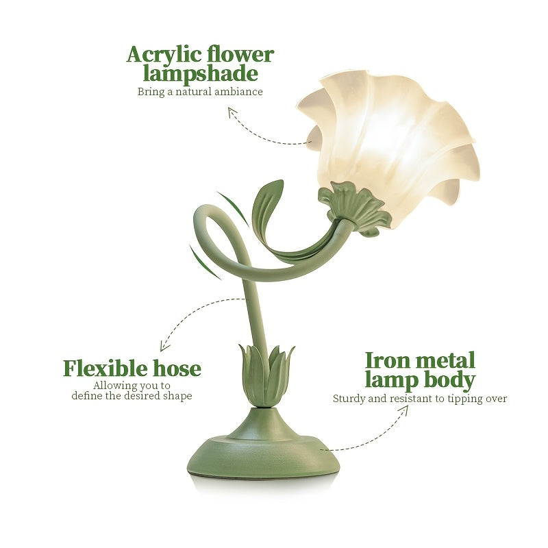 Floral USB Powered Table Lamp