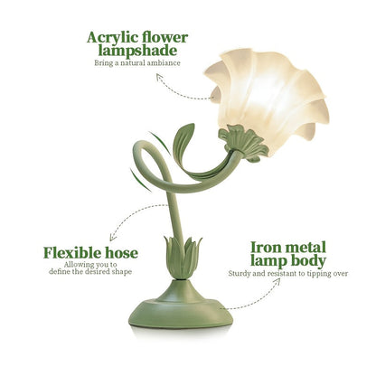Floral USB Powered Table Lamp