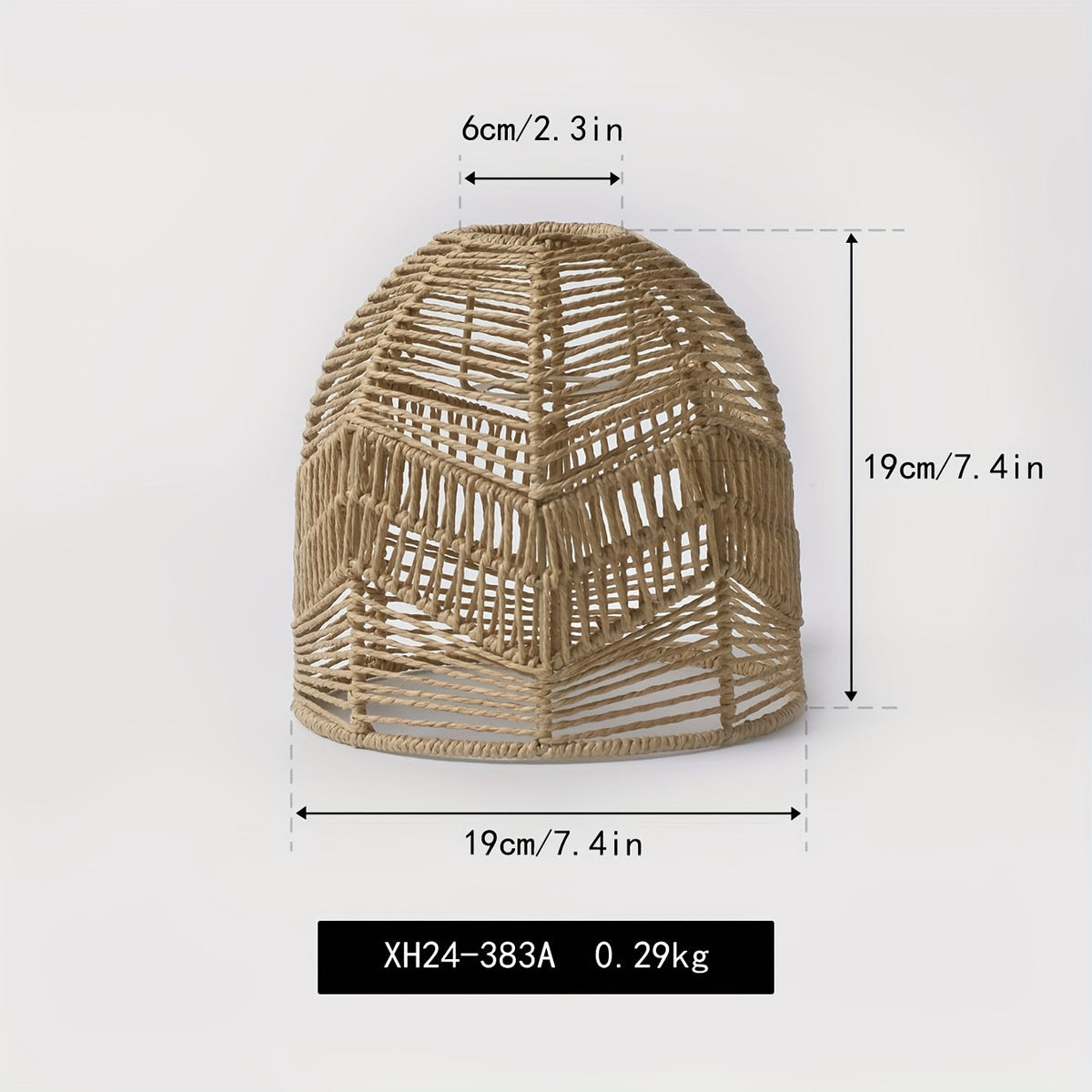 Handwoven Rope Farmhouse Pendant Shade