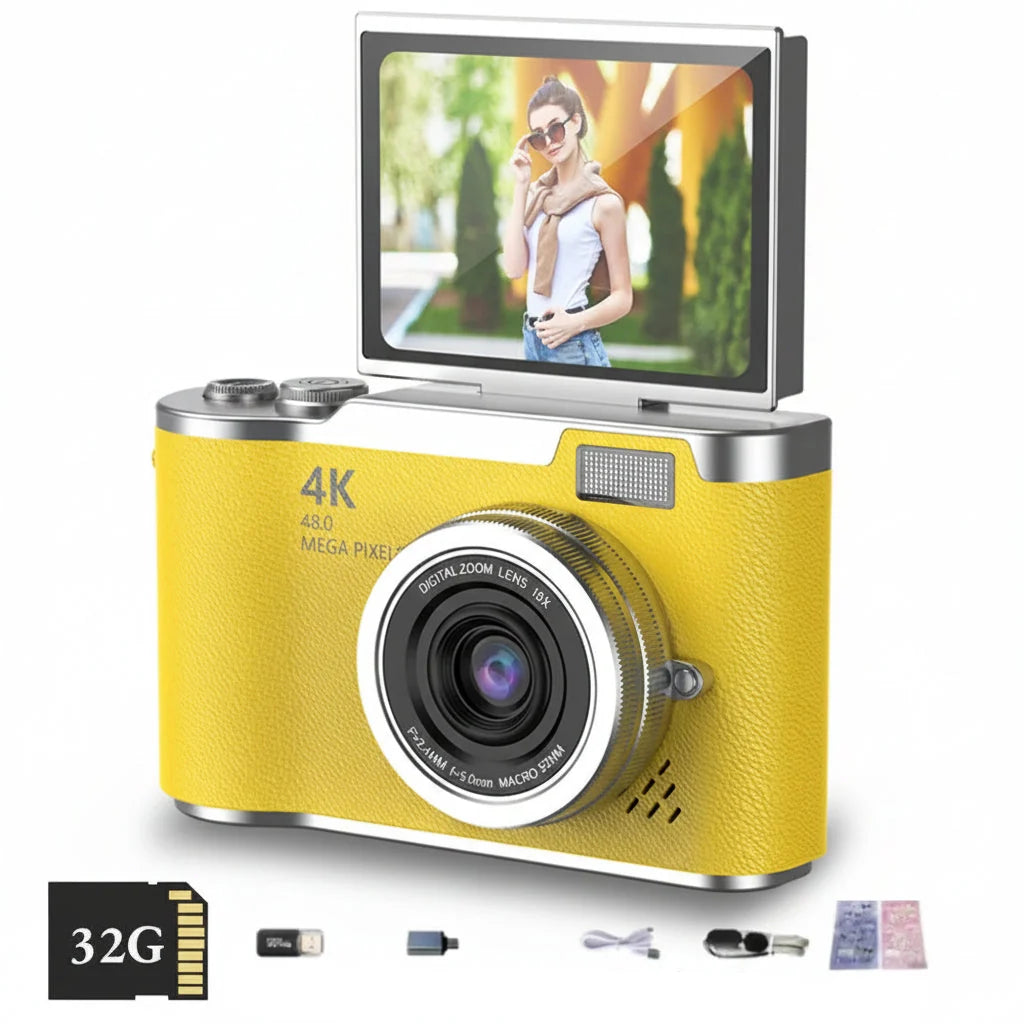 4K Flip Screen Compact Digital Camera