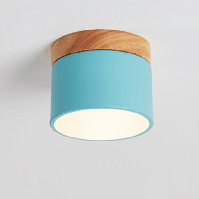 Scandinavian Macaron Wood LED Ceiling Light