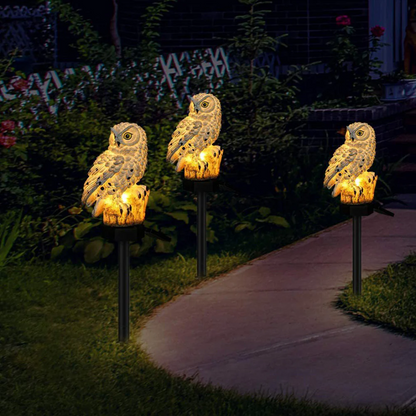 Solar Owl Garden Pathway Stake Light