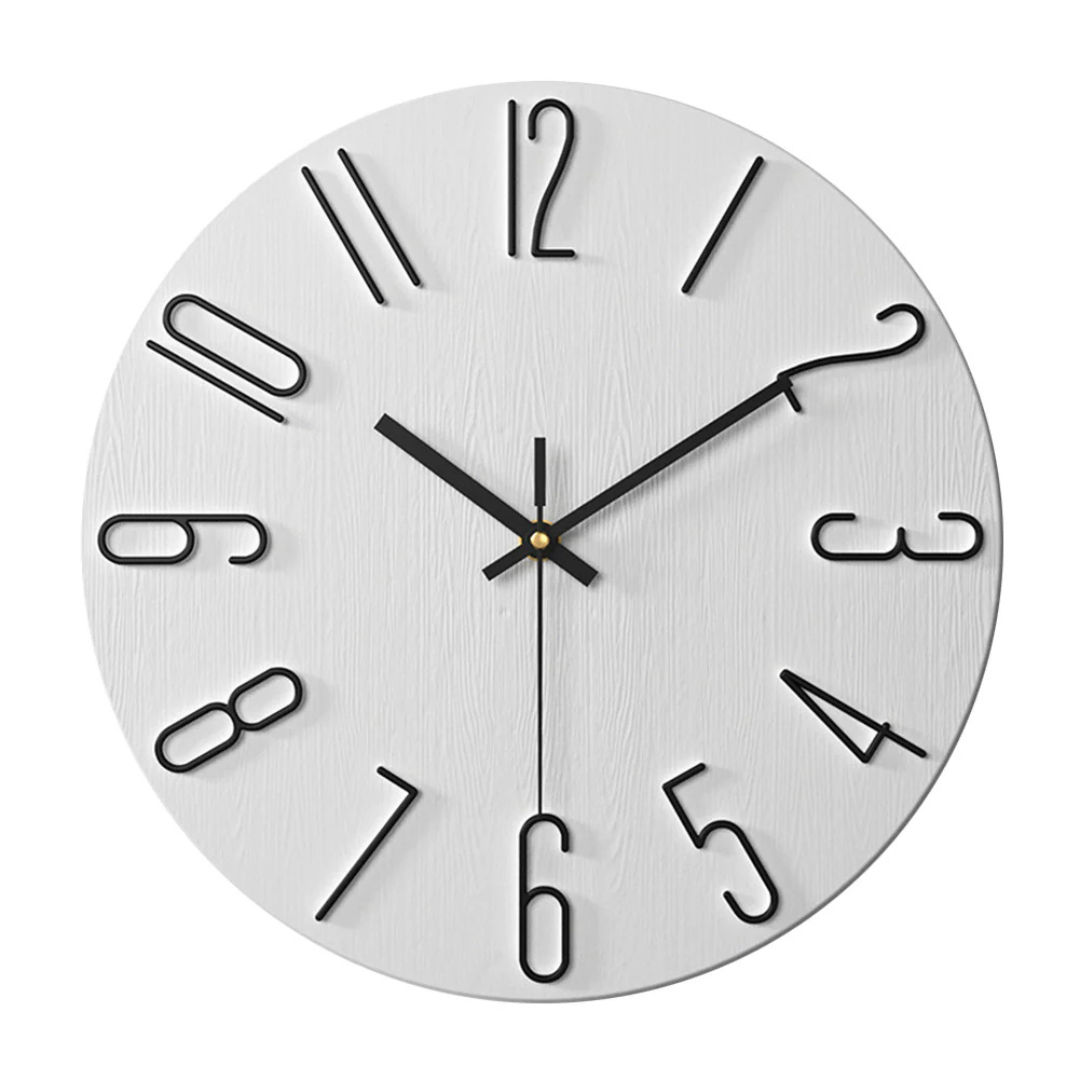 Noble Minimalist Wall Clock with Gold Numerals