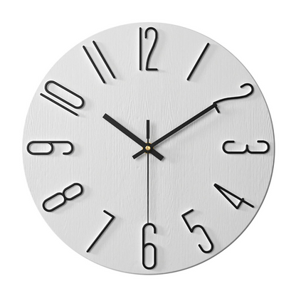 Noble Minimalist Wall Clock with Gold Numerals