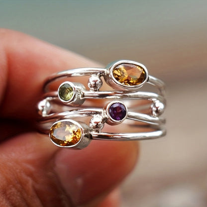 Adjustable Birthstone Wrap Ring