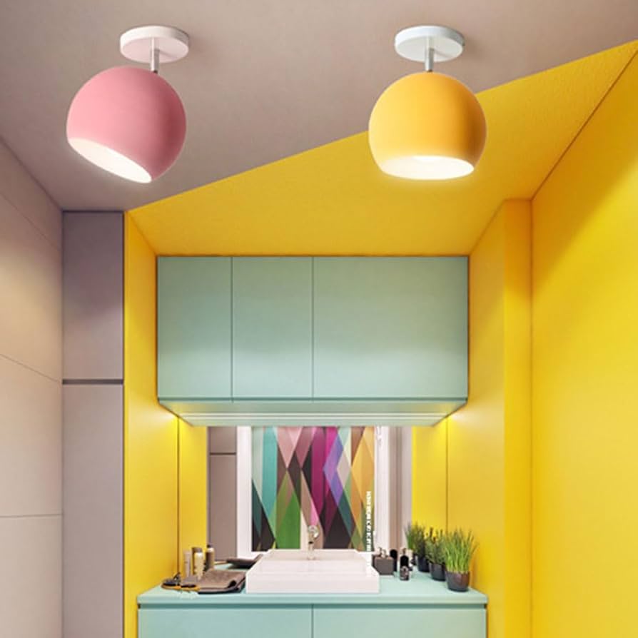 Nordic Macaron Round Ceiling Light