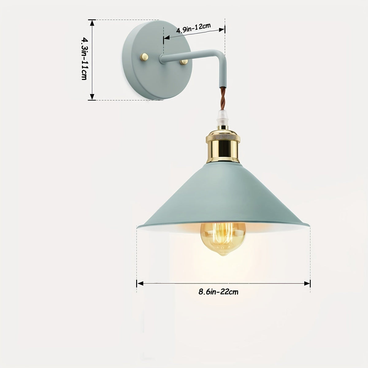 Macaron Cone Swing Arm Wall Sconce