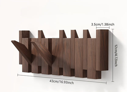 Foldable Piano Key Wooden Wall Hooks