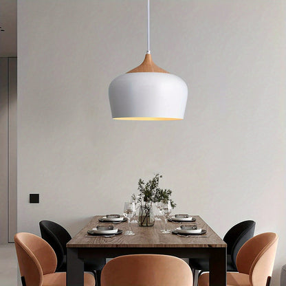 Iron & Wood Grain Pendant Light