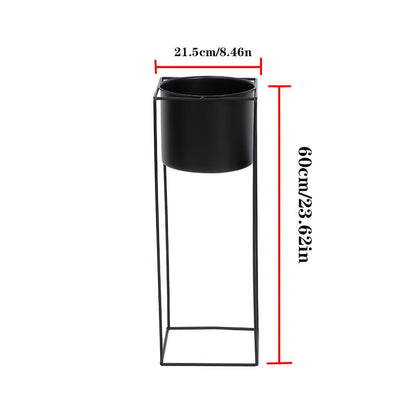 Black Rectangular Metal Plant Stand