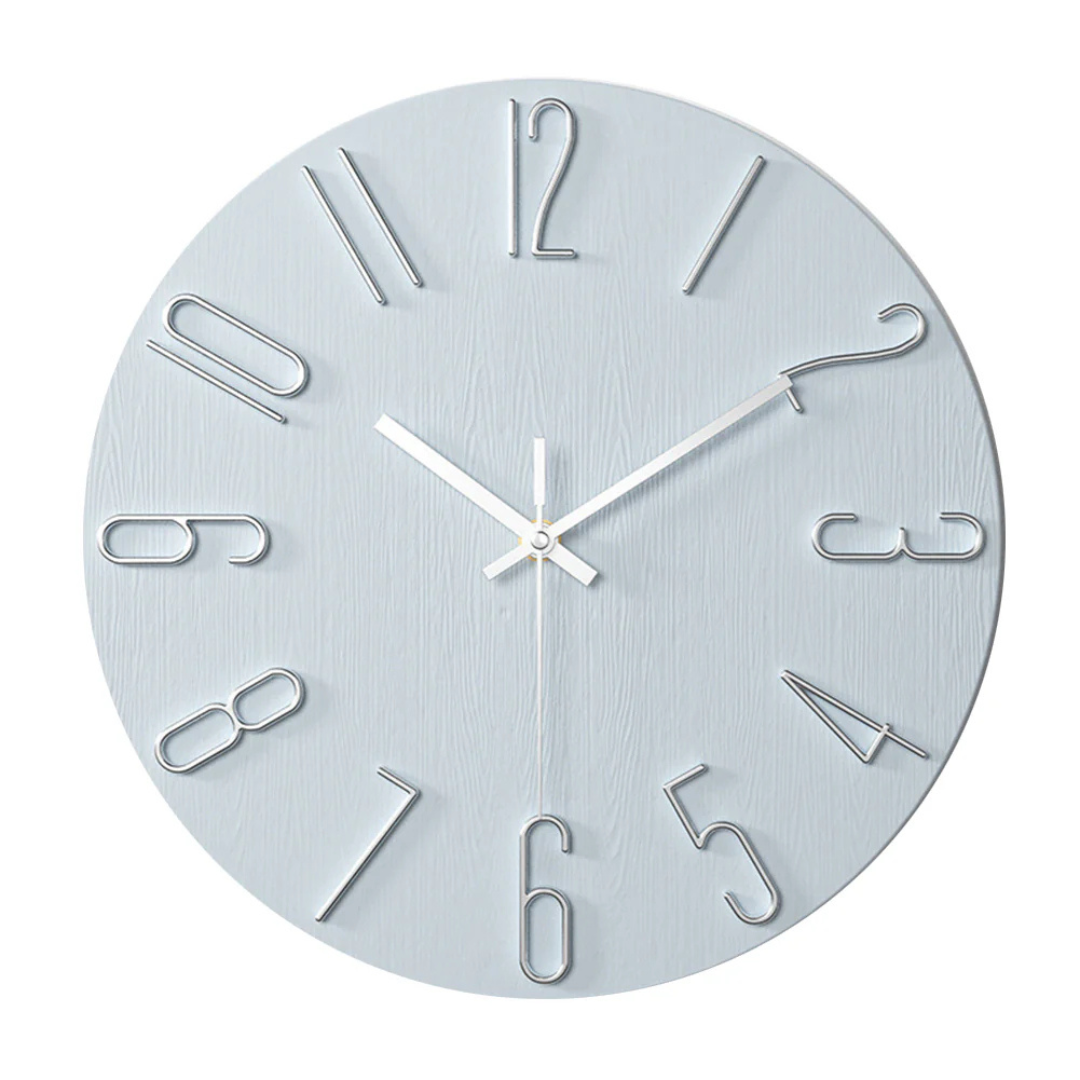 Noble Minimalist Wall Clock with Gold Numerals