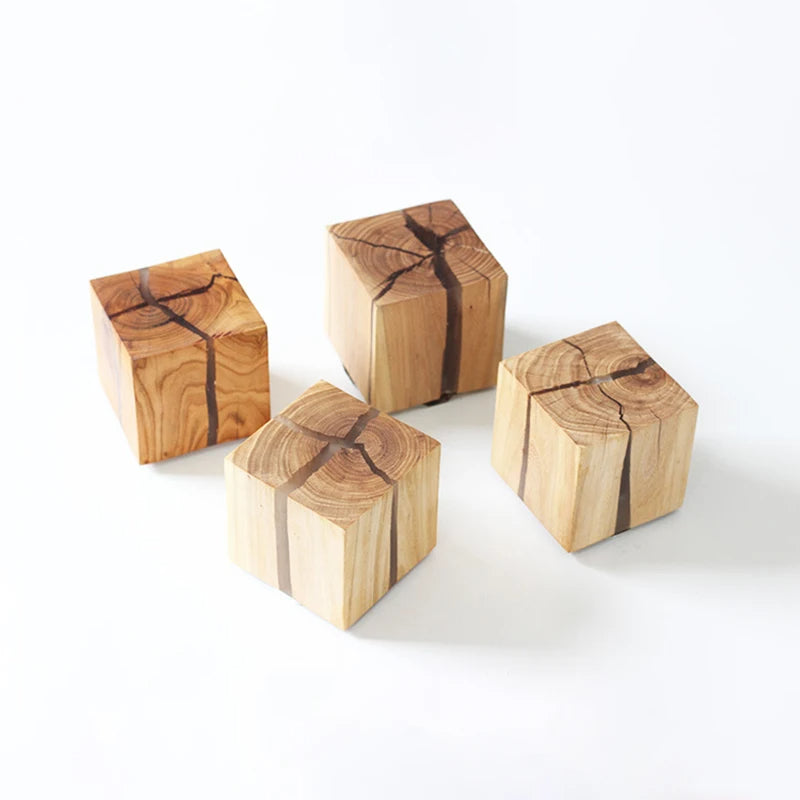 WoodAura Wood & Resin Cube Wall Light