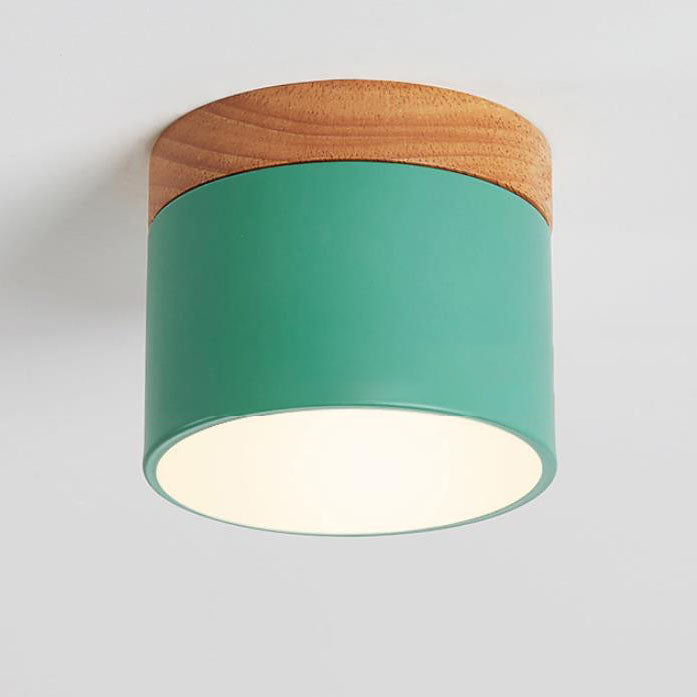 Scandinavian Macaron Wood LED Ceiling Light