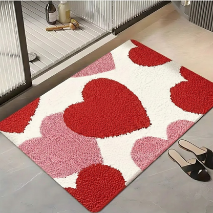 Heart Pattern Non-Slip Doormat