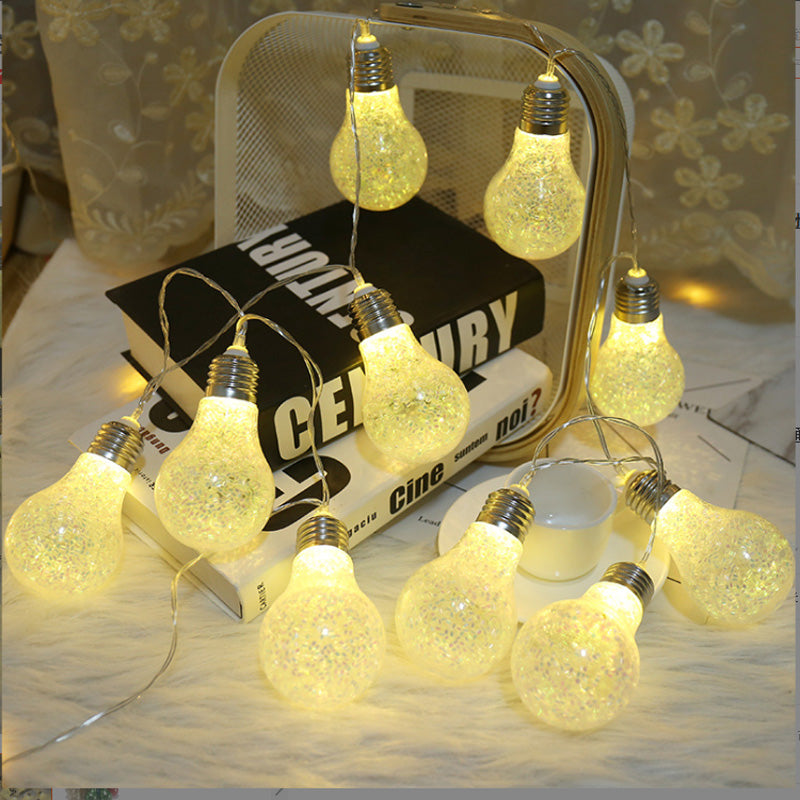 Warm white glitter bulb fairy string lights