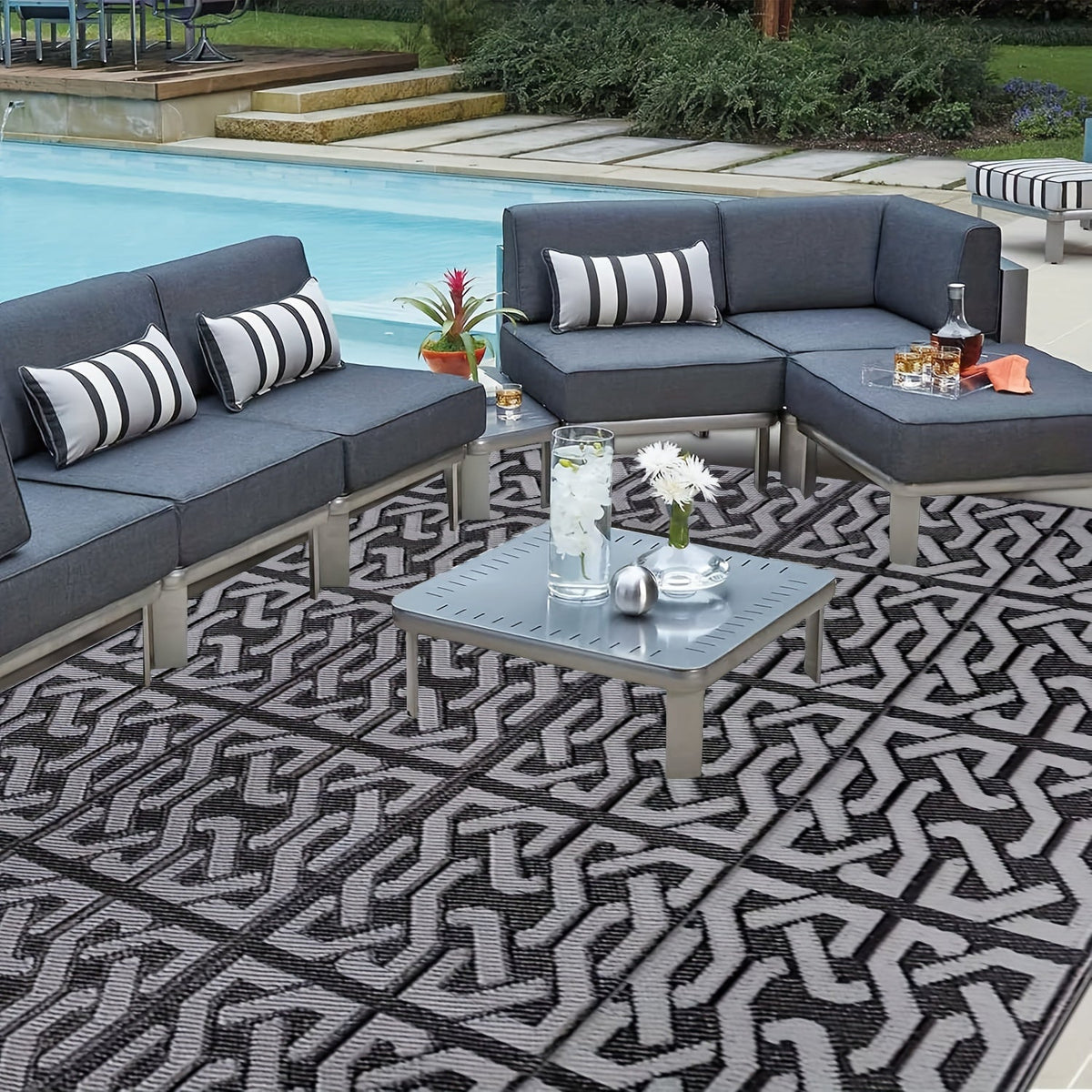 Reversible Outdoor Patio Rug