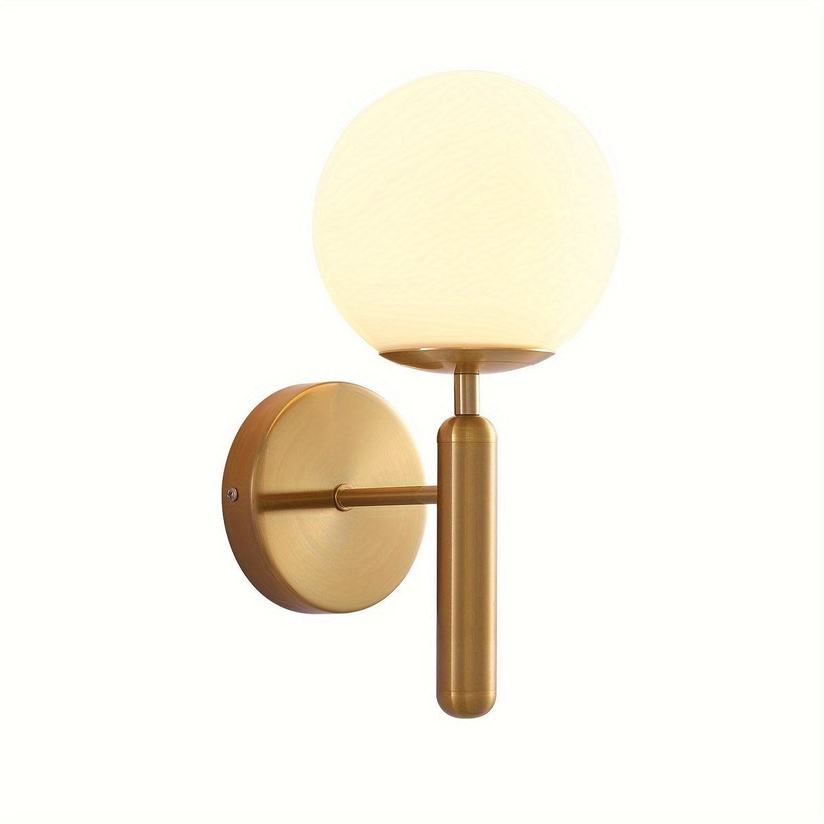 Elegant Glass & Metal Bedroom Wall Sconce