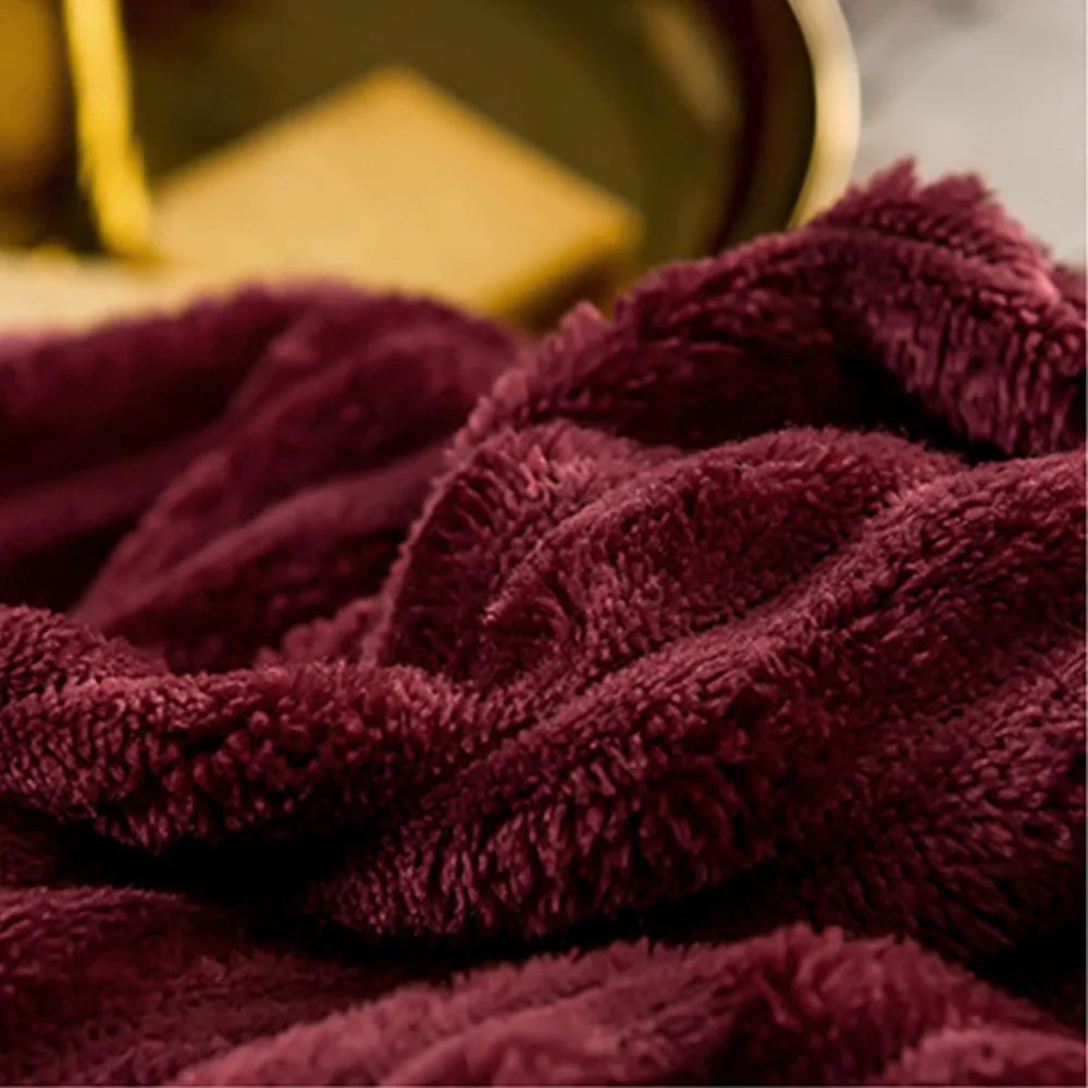 Plush Winter Duvet Cover Set - Soft Fleece Bedding with 2 Pillowcases, Single to Super King (59x79 to 87x94 in)