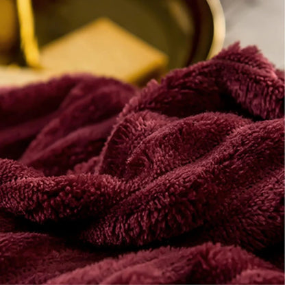 Plush Winter Duvet Cover Set - Soft Fleece Bedding with 2 Pillowcases, Single to Super King (59x79 to 87x94 in)
