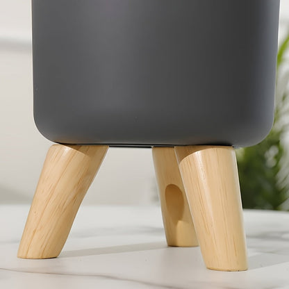 Round Planter with Wooden Legs