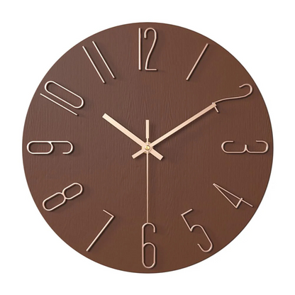 Noble Minimalist Wall Clock with Gold Numerals