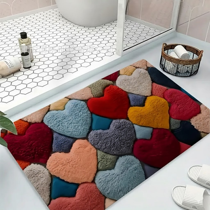 Heart Pattern Non-Slip Doormat