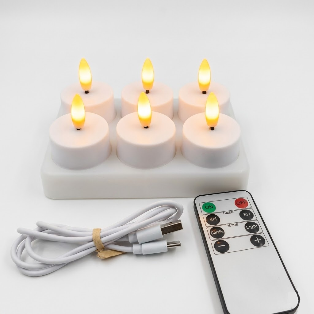 Rechargeable Flameless LED Candle Set