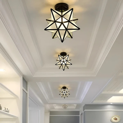 Xelio Geometric Star LED Ceiling Lamp